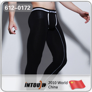 Free shipping! 2 intouch male long johns modal close-fitting trousers legging 612 -