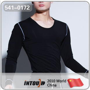 Free shipping! 2 male underwear modal big o-neck long-sleeve basic shirt 541 - 0172