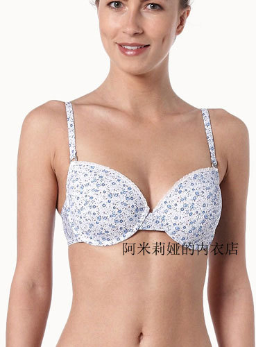 Free shipping! 2 ! p lo blue push up comfortable bra 100% cotton underwear bc cup