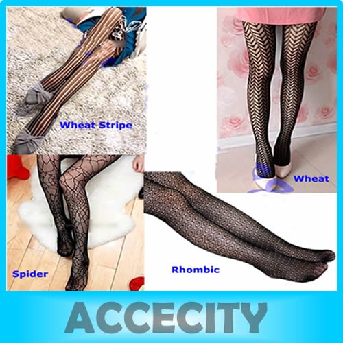 Free shipping 2 Pcs/Lot Fashion Women Black Sexy Jacquard Mesh Pattern Tight Pantyhose Stockings 4 Different Styles to Choose