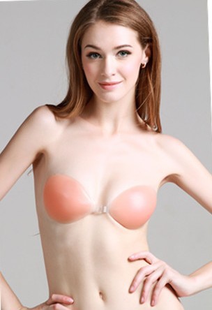 Free shipping (2 pieces/lot) women's underwear Silicone Nude Strapless free bra silicone bra Thick