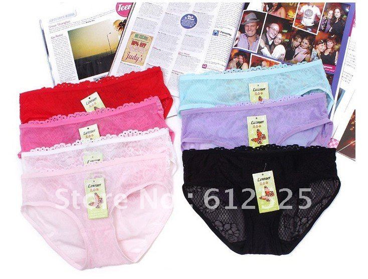 Free Shipping (20 pieces/lot) Jacquard net yarn ladies underwear