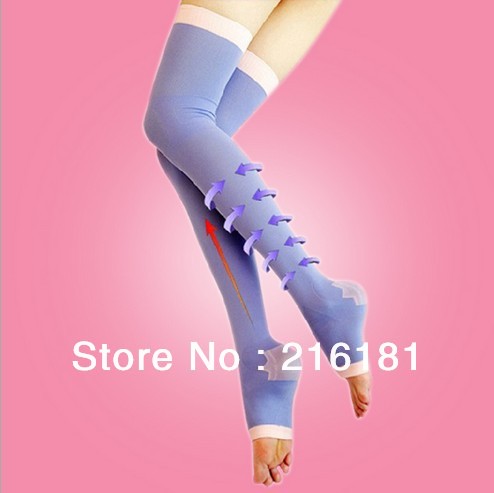 Free Shipping 200pair/lot Japan Design Germa Socks Thigh High Socks Premium Slimming Leg Socks