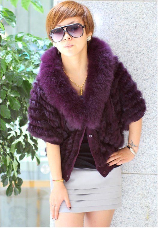 free shipping 2010 wholesale-NEW Korean genuine fur coat, female, fox collar, braided hair ML009 , fashion fur coat