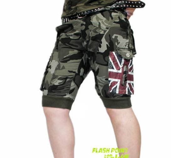 Free shipping 2011 new summer women sexy fashion 100% cotton canas much pocket camouflage shorts