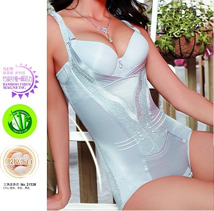 Free shipping 2011 seamless comfortable bamboo charcoal fiber magnetic vitality collagen shaper corset