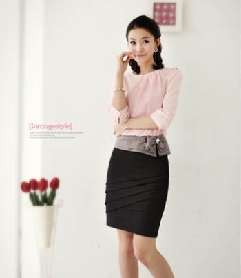 Free shipping 2011 spring new arrival fashion set chiffon set fashion work wear skirt tailored skirt