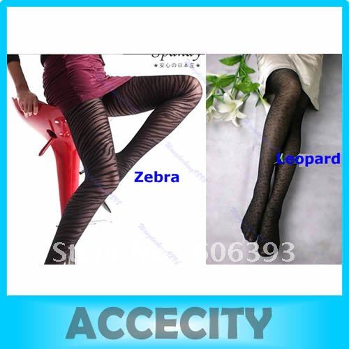 Free Shipping 2012 3pcs/lot new fashion Women's Sexy Jacquard Tights Pantyhose Stockings two prints to choice