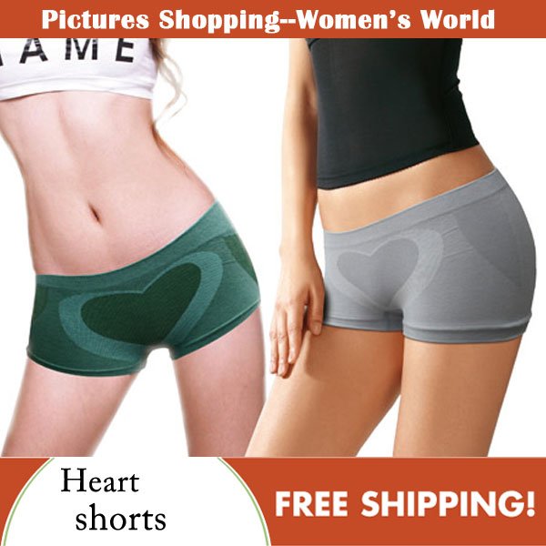 Free shipping! 2012 Aliexpress starting seamless Bottoms Up High quality cotton heart high elasticity women shorts boxers