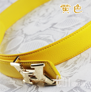 Free shipping 2012 all-match candy color japanned leather women's strap women's genuine leather thin belt decoration