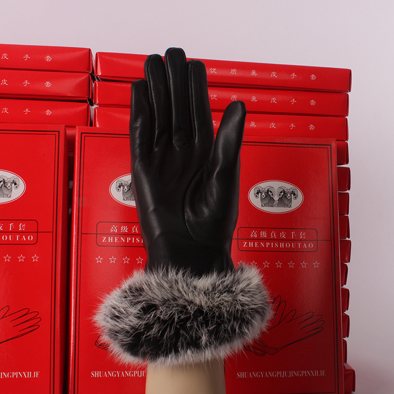 Free Shipping 2012 apertural women's genuine leather gloves all-inclusive