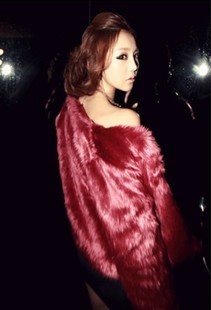 free shipping 2012 autumn and winter new arrival faux outerwear multicolour Wine red short outerwear o-neck