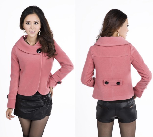 free shipping 2012 autumn and winter women shorts woolen outerwear fashion short design top wool coat