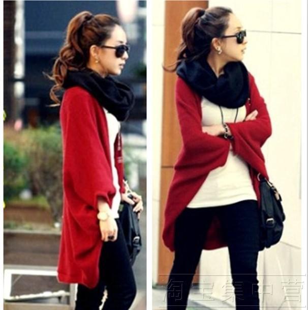 Free shipping! 2012 autumn cashmere cardigan female long design shoulder width sweater