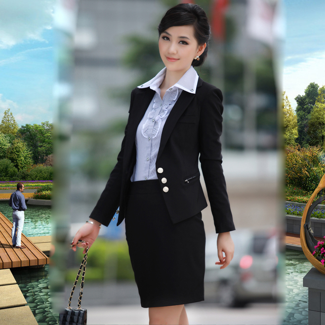 Free shipping 2012 autumn formal work wear ol professional set women's uniforms fashion skirt gentlewomen work wear