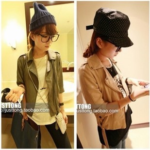 Free shipping ! 2012 autumn handsome brief motorcycle paragraph casual all-match comfortable coat