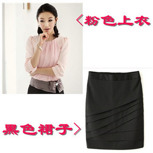 Free shipping 2012 autumn long-sleeve top women's chiffon shirt work wear slim ol occupational female skirt