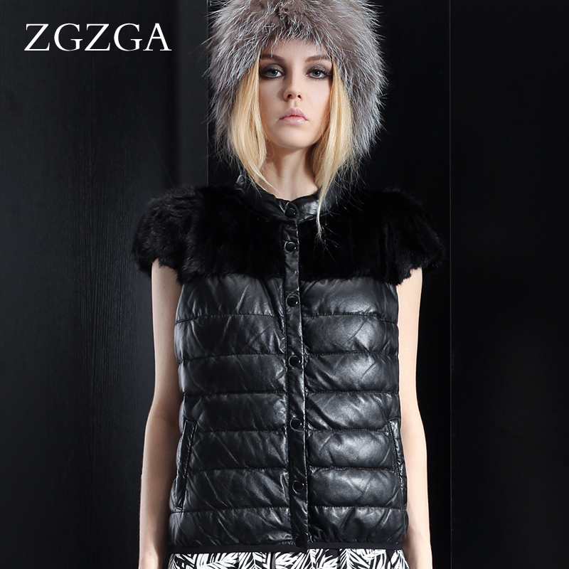 free shipping  2012 autumn mink hair genuine leather sheepskin down shrug leather clothing