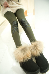 Free shipping! 2012 autumn new arrival all-match fashion leather trousers skull legging female 160