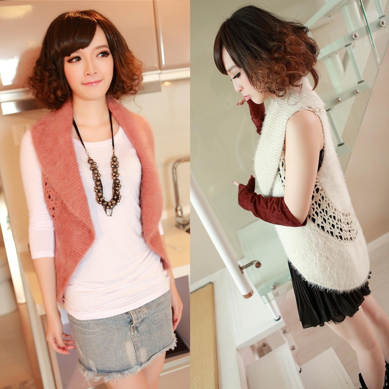 Free shipping 2012 autumn new arrival women sweater cape vest sleeveless cardigan