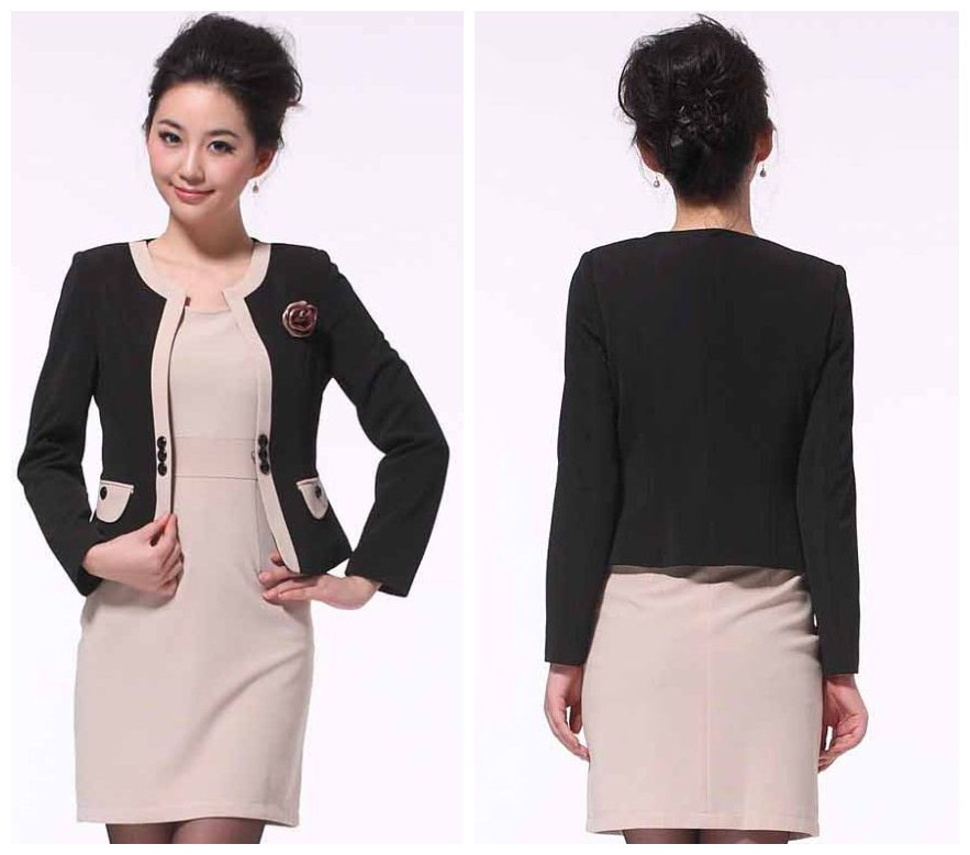 Free shipping 2012 Autumn ol women  work wear set women suit fashion professional set one-piece dress 4colors S~XXL sizes