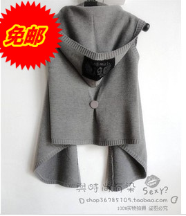 free shipping 2012 autumn sweater women loose vest cardigan small cape short design outerwear