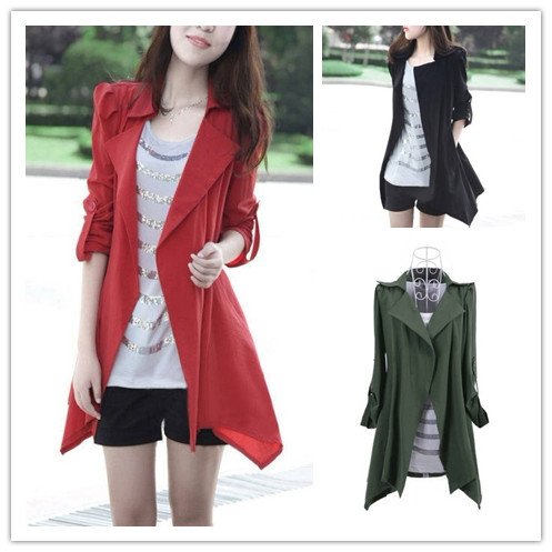 Free shipping!2012 Autumn Winter New Arrive Fashion Women's Casual Windbreak Large Size Coat 1745