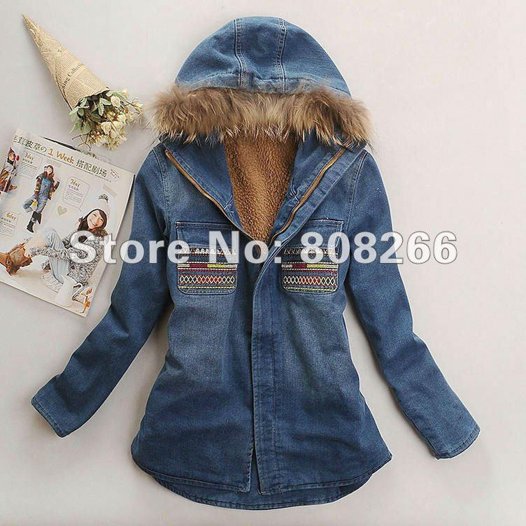 free shipping 2012 autumn winter new fashion denim jacket for women sherpa warm jeans jacket