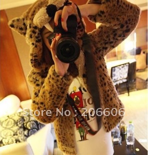 free shipping 2012 autumn winter new hot top leopard coats and jackets for women S/M/LS