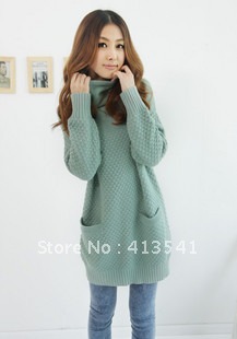 Free shipping 2012 autumn women's loose medium-long sweater fashion plus size outerwear niblet wool knitted sweater SWT1298-D