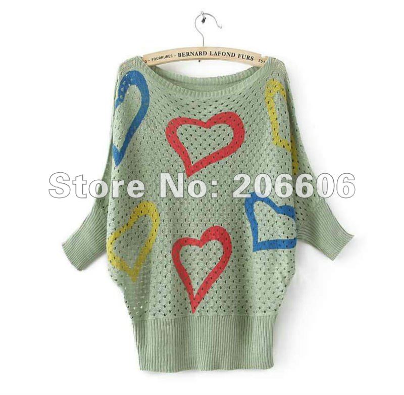 free shipping 2012 autunm new fashion half sleeve knitted sweater for women