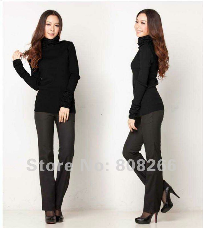 free shipping 2012 autunm winter long sleeve solid turrleneck knitted sweater for women