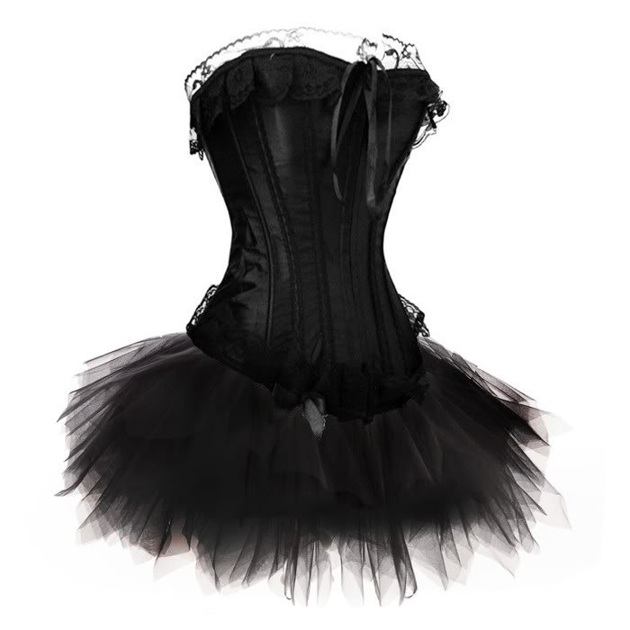 Free shipping 2012 black lace corset gothic corset skirt S-2XL plant suppliers