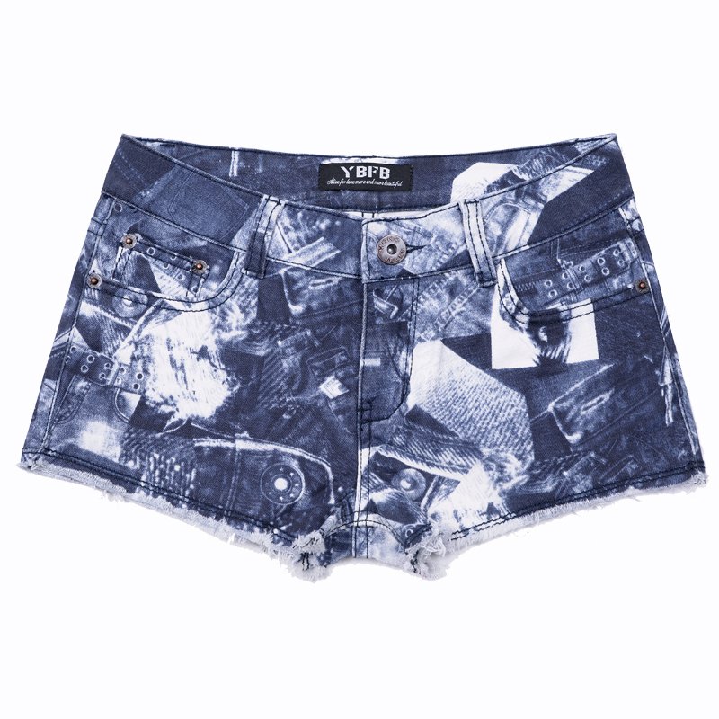 free shipping 2012 Camouflage print moben women's denim shorts