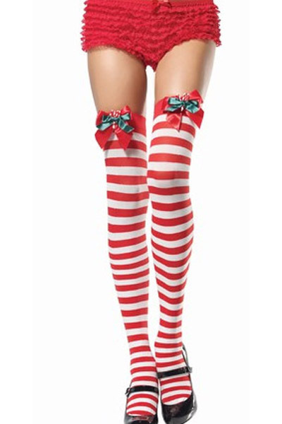 Free shipping 2012 Christmas gift Red and White Stripes Tube Christmas Socks Santa X'mas Gift LB13005