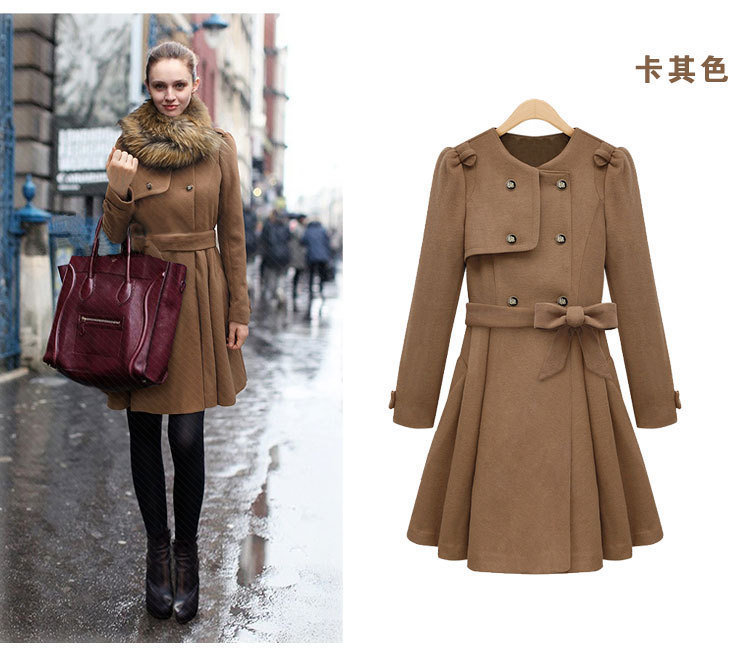 free shipping  2012 CK double-breasted long section of Europe and the United States coat wool coat