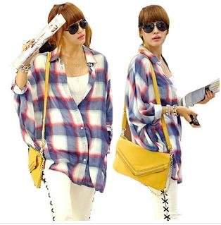 Free Shipping 2012 Europe Style Jeans Blouse For Women Lapel Chiffon Sleeve Asymmetric Long Sleeve Shirts