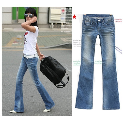 Free shipping , 2012 European Style Denim Light Color Water Wash Boot Cut Jeans , Ladies' Cool Autumn Slim pants ,Wholesale,A642