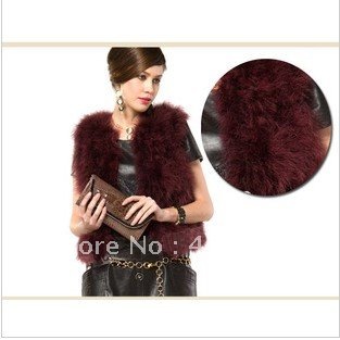 free shipping 2012 fall and winter clothes new women's fashion short paragraph ostrich fur grass jacket ow654