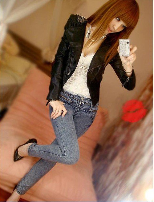 Free Shipping 2012 Fashion Casual Badge Decorated Shoulders Zipper Design Fashion Style Women Leather PU Jacket Black MM11090211