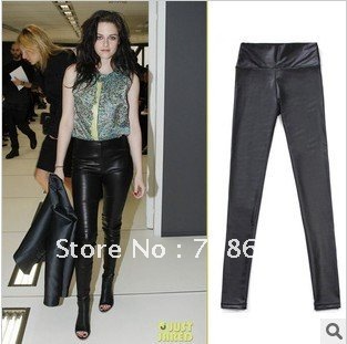 Free Shipping!2012 fashion Europ ladies'  leggings,leather high-waisted leggings for women,tights for spring/autumn,5pc/lot