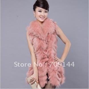 Free Shipping 2012 Fashion Fox fur sheep leather jacket coat fur coat women