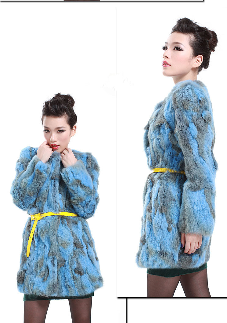 free shipping 2012 fashion medium-long rabbit fur coat vest short design female women's winter fur coat/overcoat