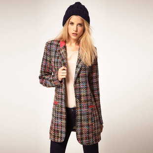 Free shipping 2012 fashion multicolour wick overcoat trench female outerwear autumn and winter trench outerwear slim