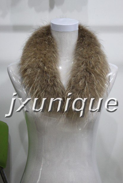 Free Shipping 2012 Fashion raccoon fur collar with clips, lovely multifunctional collar and scarf