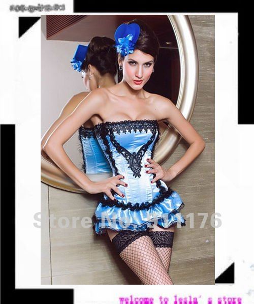 Free shipping! 2012 Fashion style Velvet Doll Corset bustier Skirt ,Cheaper wholesale+Fast Delivery NA5127