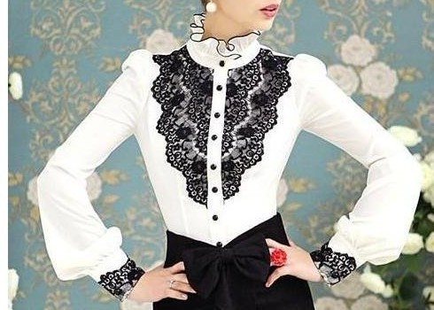 Free shipping 2012 fashion women Mandarin collar Slim long-sleeved shirts,tetro ladies blouses .plus size S/M/L/XL