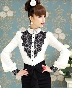 Free shipping 2012 fashion women Mandarin collar Slim long-sleeved shirts,tetro ladies blouses .plus size S/M/L/XLB987