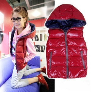 free shipping 2012 female fashion shiny all-match vest winter wadded jacket vest 5930a