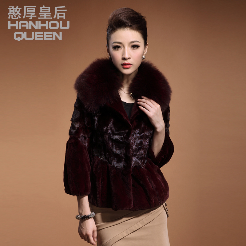 free shipping  2012 female fox fur fight mink fur coat